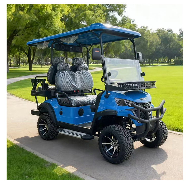 High-End Electric 2-4-6-Seater Golf Cart for Scenic Areas, Four-Wheel Patrol and Sightseeing Vehicle for Tourist Hotels