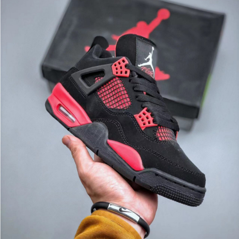 [higher version] aj4-black and red lightning