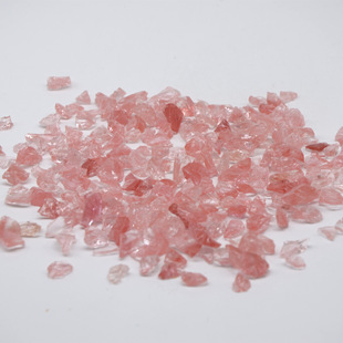 Watermelon red glass sand red pink glass particles broken glass primary color decorative terrazzo floor washed stone