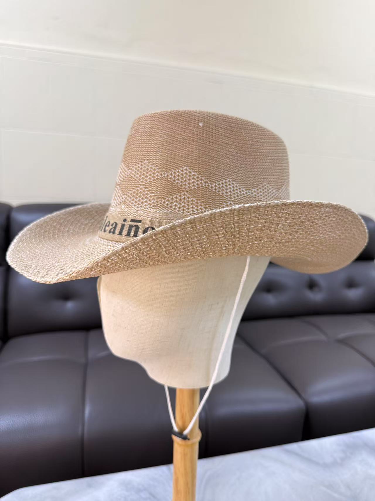 Verano vaquero occidental sombrero de playa sombrero de sol para viajar sombrero de jersey sombrero de punto viento neutro