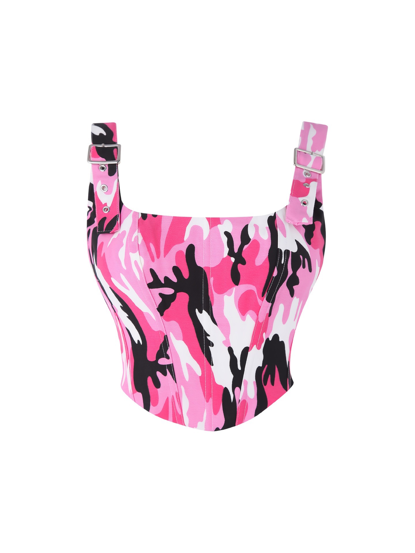 Europa y los Estados Unidos de la nueva chica caliente impresión de color chaqueta correa de hombro ajustable cintura apretada para el pecho se reúnen vestidos de forma externa