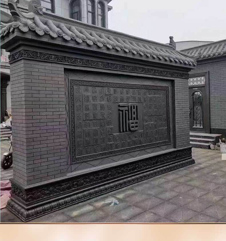 큰 벽돌 그림자 벽