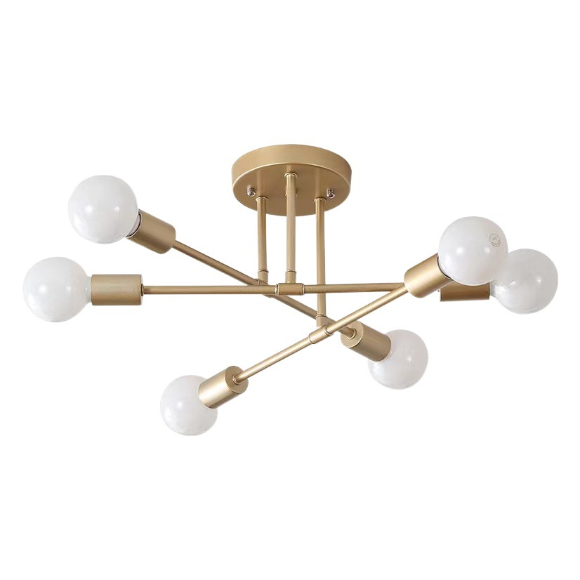 Transfronterizo Casa Nórdica pequeña araña de hierro personalidad creativa pequeña sala de estar lámpara de comedor lámpara de techo dormitorio simple