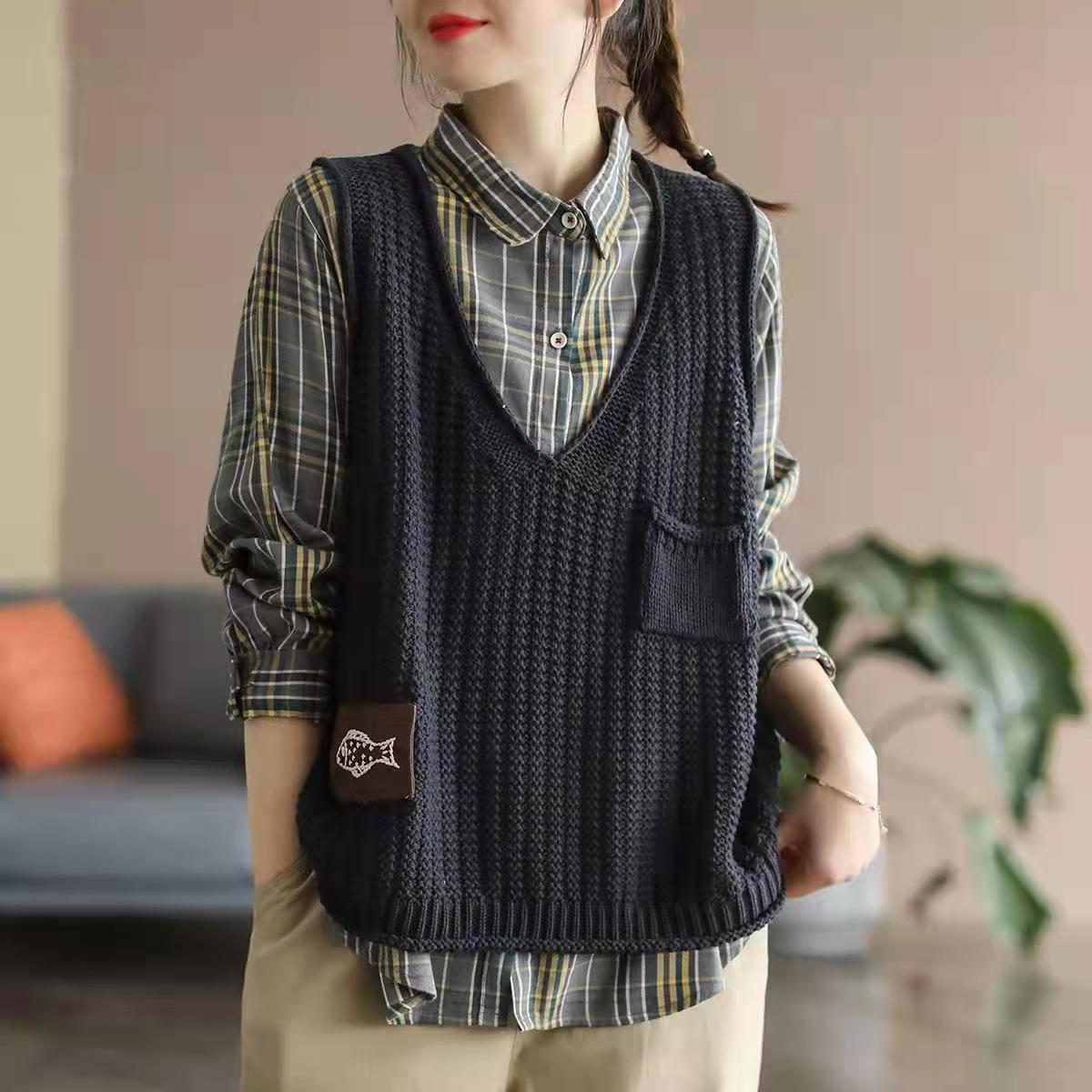 Chaleco de las mujeres de punto Chaleco de las mujeres ropa de primavera 2024 nuevo popular estilo Chanel suéter estilo occidental Chaleco corto image 12