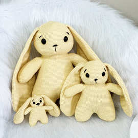 热销新款 Crochet Bunny plush 针织兔毛绒玩偶公仔