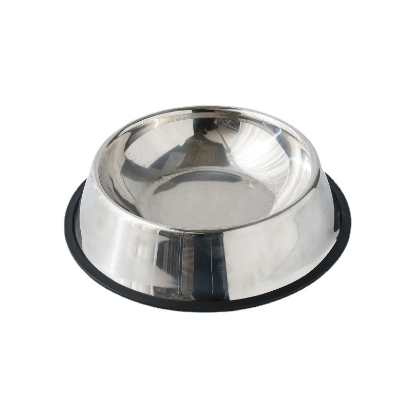Tazón para perros de acero inoxidable antidetonante tazón para gatos engrosado Pet Bowl fácil de limpiar perro grande antideslizante Cuenca para perros suministros para mascotas