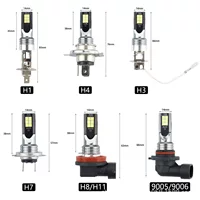 Автомобильные светодиодные противотуманные фары 3030 12SMD H8H11H3H4H1 двусторонние высокояркие противотуманные лампы 9005