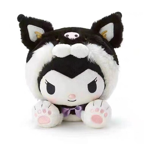 Sanrio sanrio Shiba Inu cross-dressing cinnamon dog Kuromi Melody plush doll pendant small doll claw machine