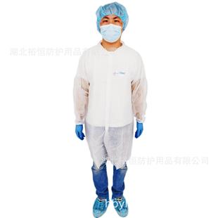 White list manufacturers wholesale spot disposable SMS lab coat non-woven white coat dustproof breathable overalls