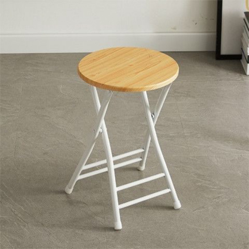 Taburete plegable silla de comedor doméstica taburete silla de respaldo silla de entrenamiento silla de dormitorio de estudiantes silla de computadora simple taburete redondo plegable