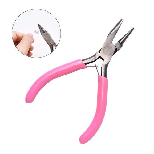 Needle rolling pliers, curved needle mini pliers, wire winding pliers, semi-round mouth, semi-groove jewelry wire winding pliers, sharp-nosed tool