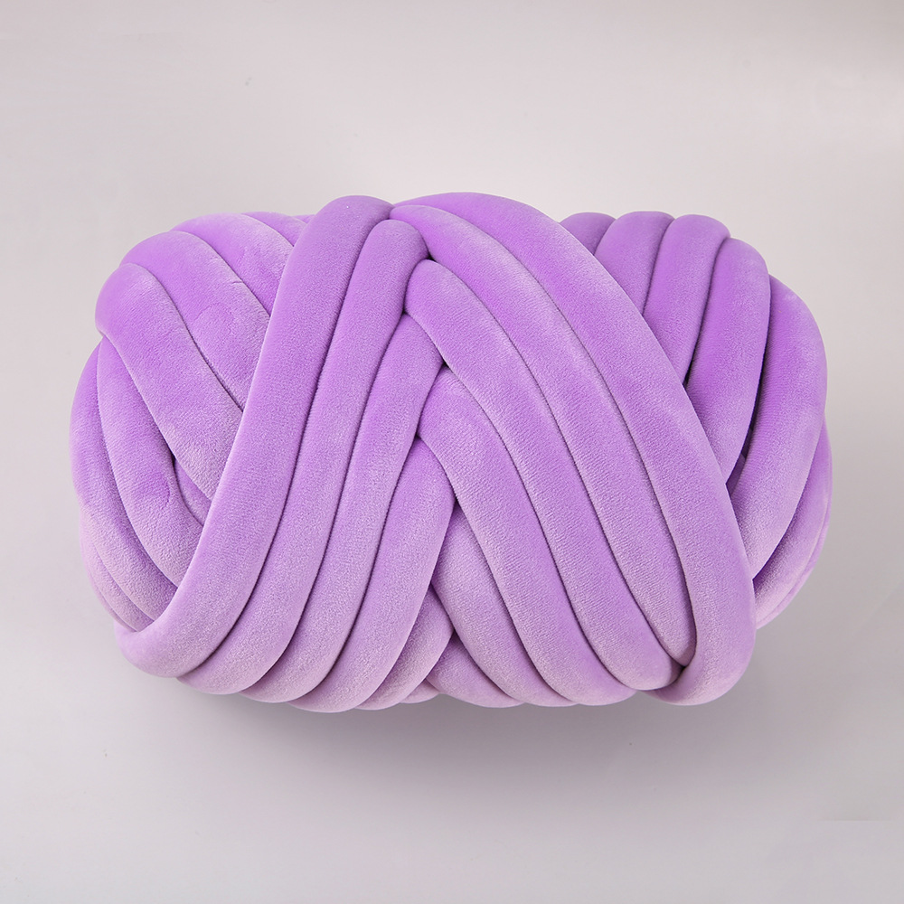 Terciopelo ultra grueso islandés hilo de lana relleno de algodón grueso tejido a mano DIY almohada bolsa línea de choque bebé