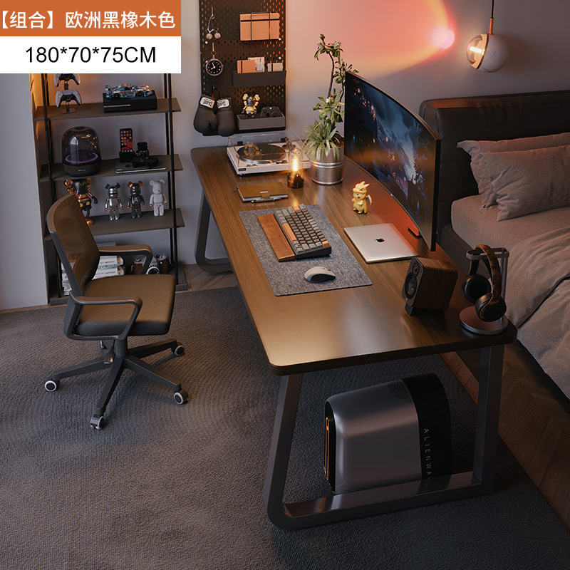 Mesa de computadora de cama mesa de escritorio mesa de trabajo simple moderna dormitorio simple escritorio de escritorio rectangular
