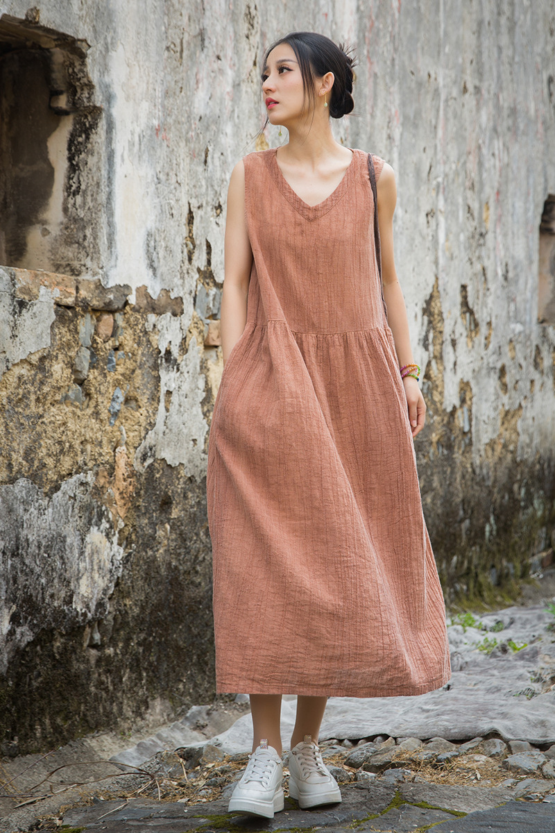 Summer Cotton Linen Dress Women's New Plus Size Casual Sleeveless Loose Dresses | eBay Summer Cotton Linen Dress Women's New Plus Size Casual Sleeveless Loose Dresses | eBay