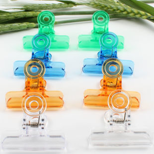 Color Small Clip Cartridge Ticket Clip Transparent File Student Test Paper Stationery Snack Clip