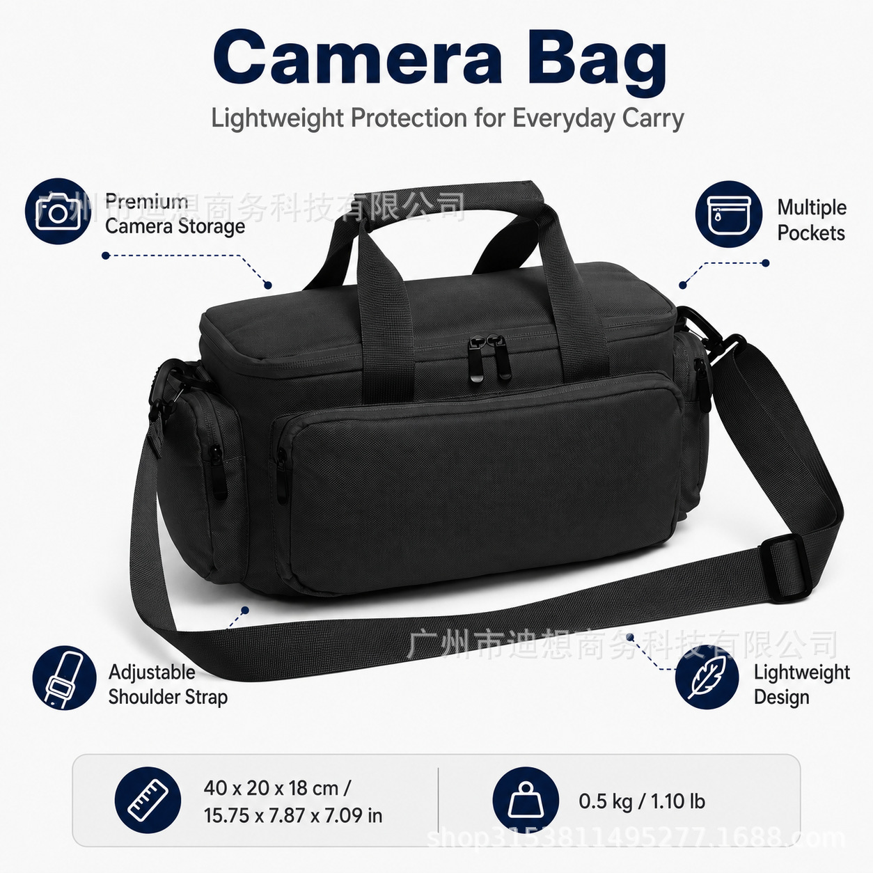 Cross-border multifunctional lighting storage bag, anti-fall and anti-explosion, multi-compartment photography light storage portable handbag organizer