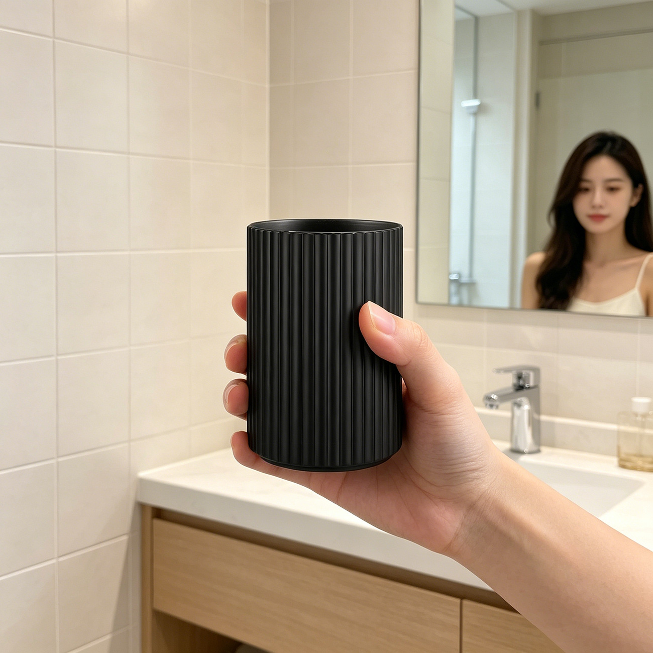 Juego de Accesorios de Baño Set de 2 Piezas de Plástico PP para Baño y Hotel image 3