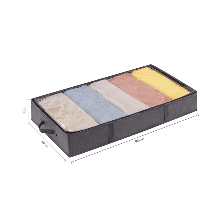 Bolsa de almacenamiento de edredón debajo de la cama armario ropa acabado bolsa plegable móvil caja de almacenamiento de edredón