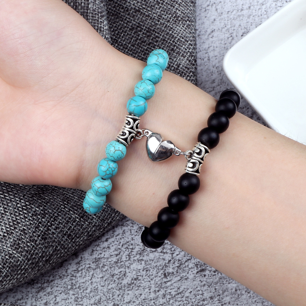 Kreativer Magnet zieht Liebespaar-Armbänder für Männer und Frauen an Besties Nischendesign Handseil_voghion.com