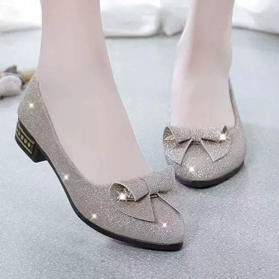 2025 европейская и американская мода светло-рот одиночные туфли