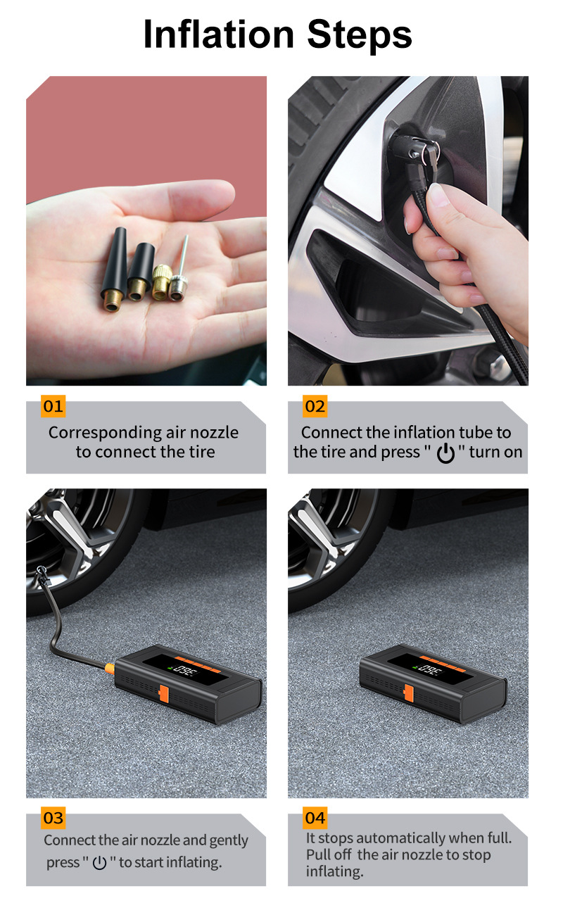 Cross-Border Car Emergency Starting Power Supply Air Pump All-In-One New Multi-Functional Portable Car Power Bank N10