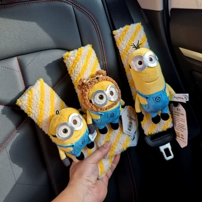 Seat belt shoulder pad — Minion Plush Toy Car Seatbelt