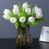 PU round head tulip egg tulip simulation flower single -slim tulip fake flower room home dining table flower