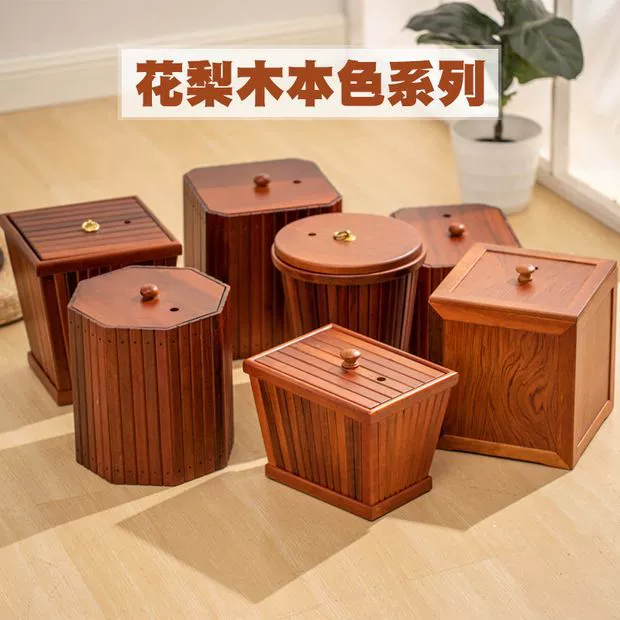 Tea set, bucket from natural wood
