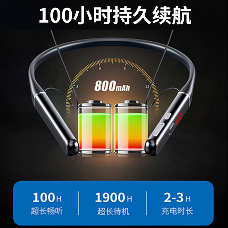 Popular S650 auriculares Bluetooth montado en el cuello de alta potencia ultra-larga resistencia Tarjeta de inserción corriendo deportes auriculares Bluetooth