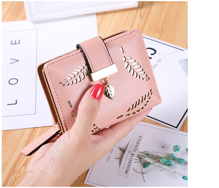 Women's Leaves Pu Leather Zipper Buckle Wallets display picture 3