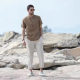 Summer New Breathable Short-sleeved Linen Collar Men's American Style Retro Casual Loose Comfortable Top Men's Shirt