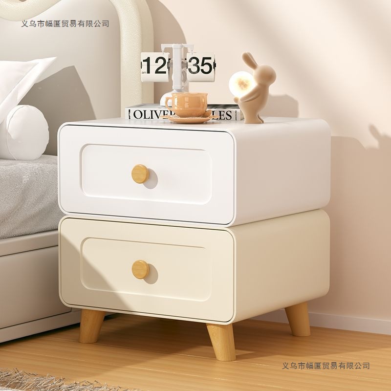 Steel Bedside Table Home Bedroom 2025 New Accessible Luxury High-End Modern Simple Small Bedside Storage Cabinet