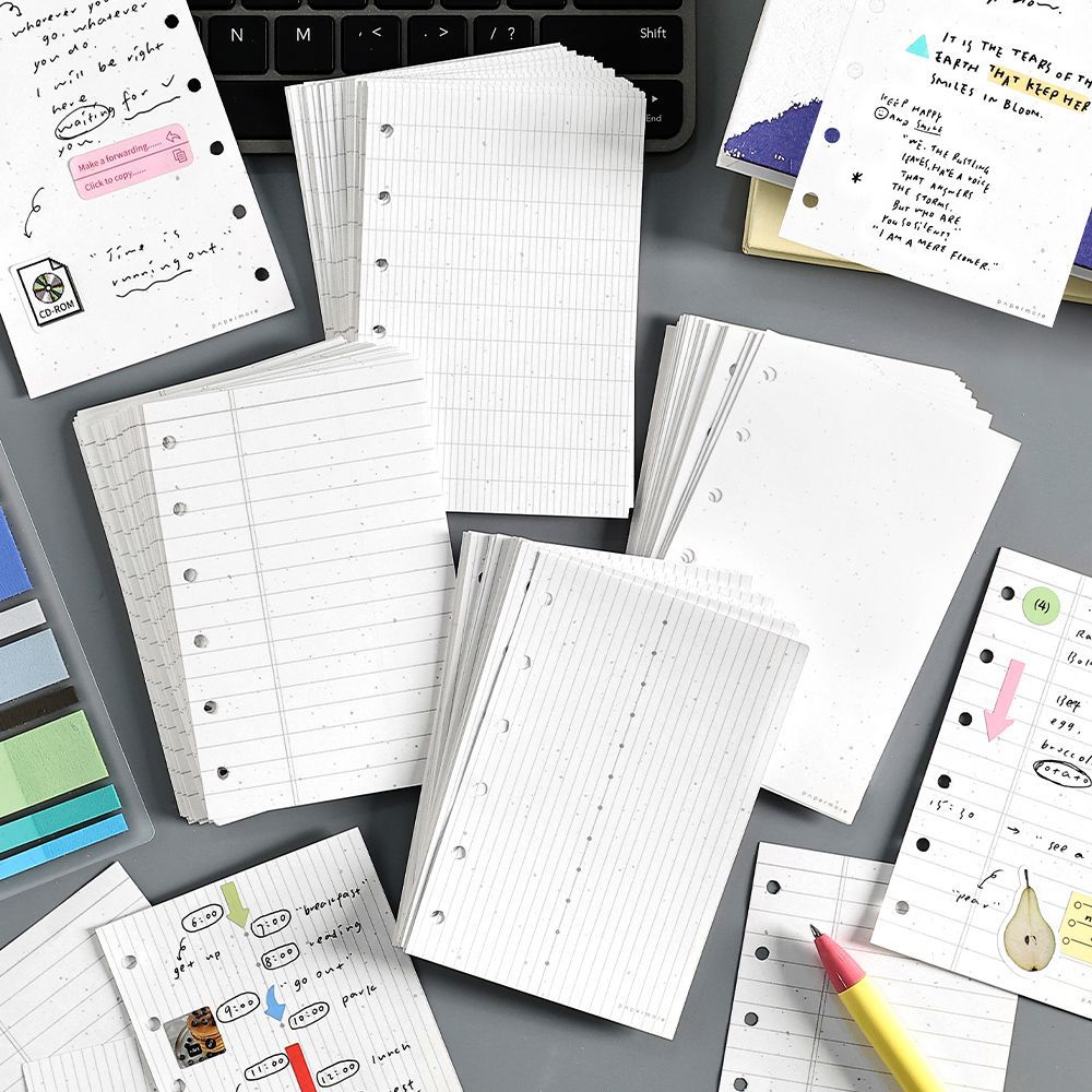 PaperMore A7 loose-leaf refill specialty paper planner inner pages minimalist ins basic student planner backing paper