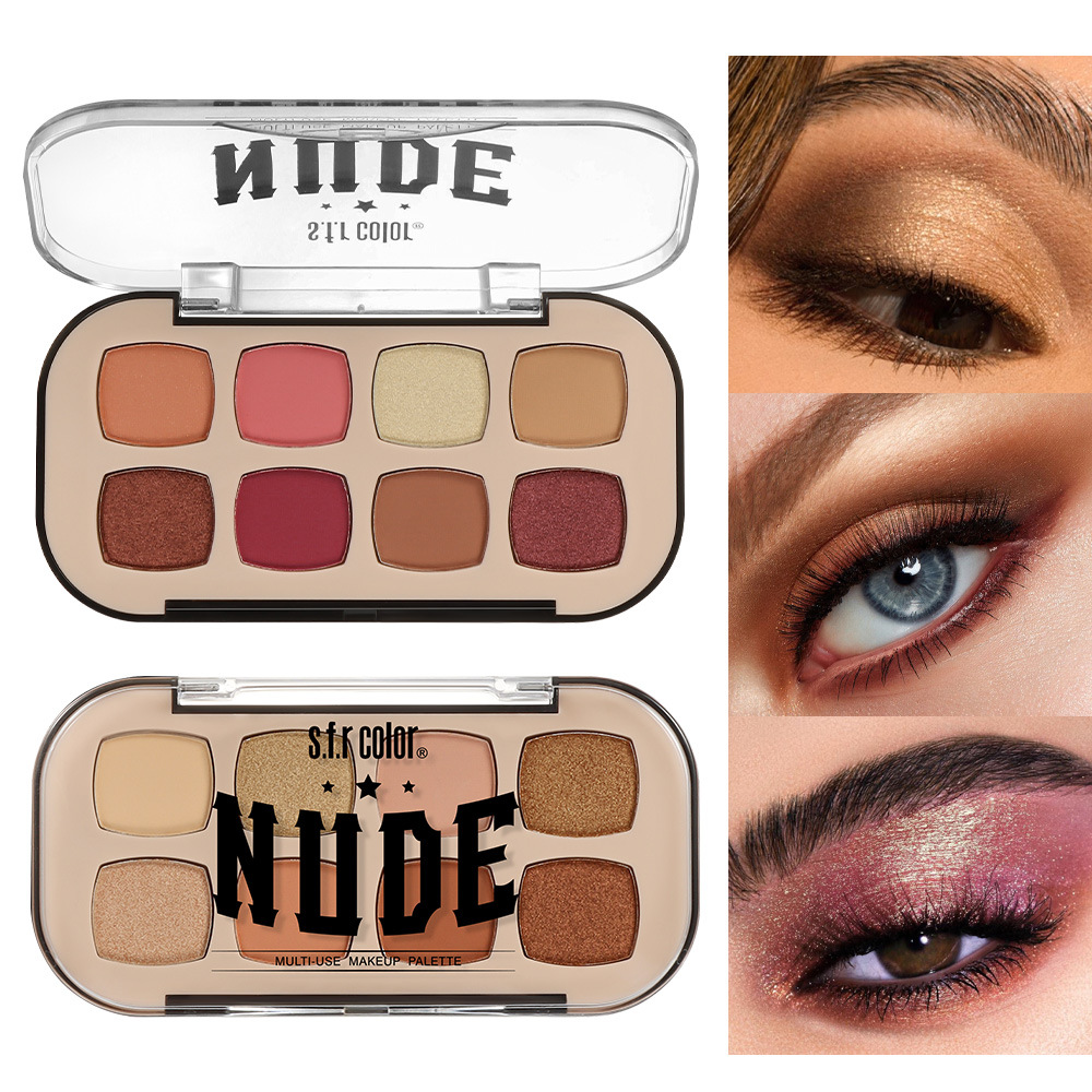Fábrica de color s.f.r. transfronteriza especializada en perlas mate de alta saturación barata de 8 colores de sombra de ojos maquillaje al por mayor