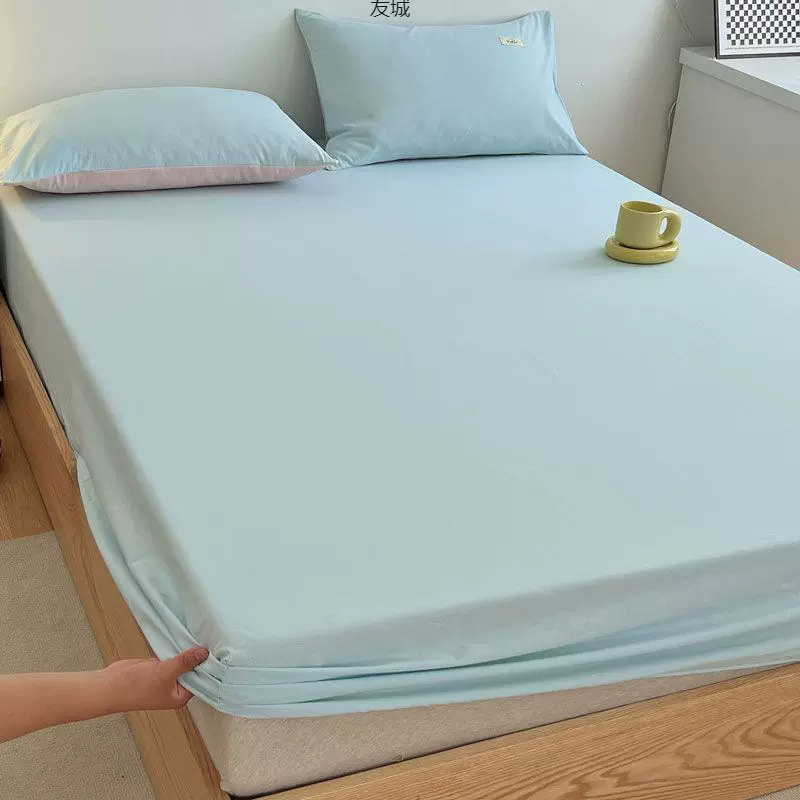 床笠单件水洗棉床罩三件套床单人宿舍防尘罩保护套包工厂一件批发