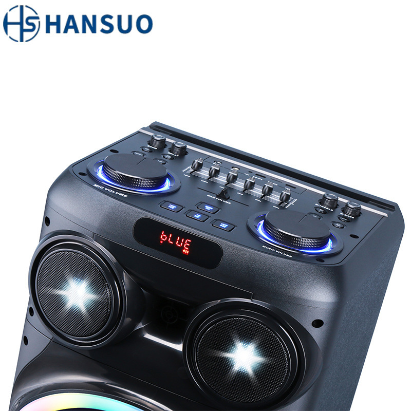韩索拉符双12インチスピーカーbluetooth無線マイク付き充電可能な音響HS-TD12X7|undefined