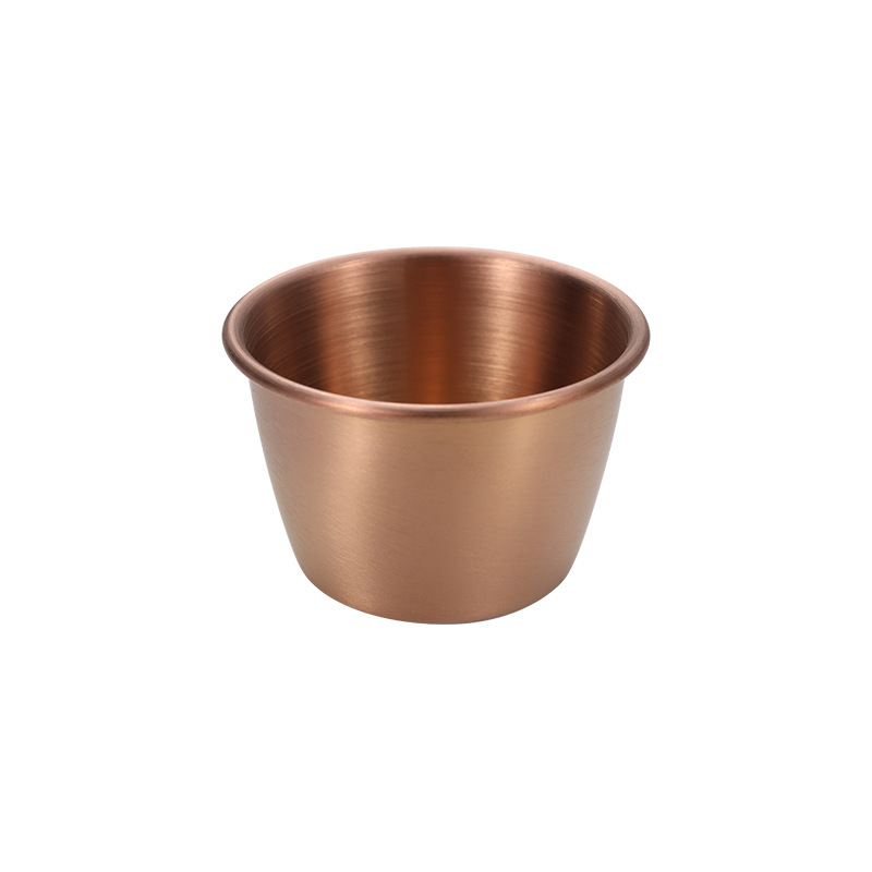 Taza de salsa transfronteriza Taza de salsa de acero inoxidable 304 Mini taza de salsa de carne americana Taza de salsa Plato de salsa