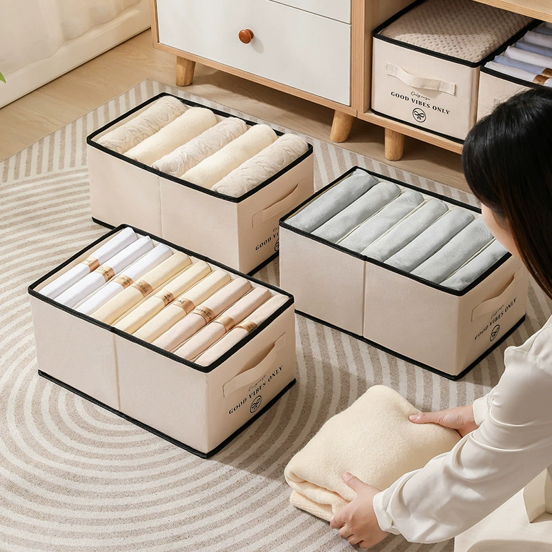Коробка для хранения, нижнее белье, система хранения, складная переносная тканевая корзина, простой элегантный дизайн