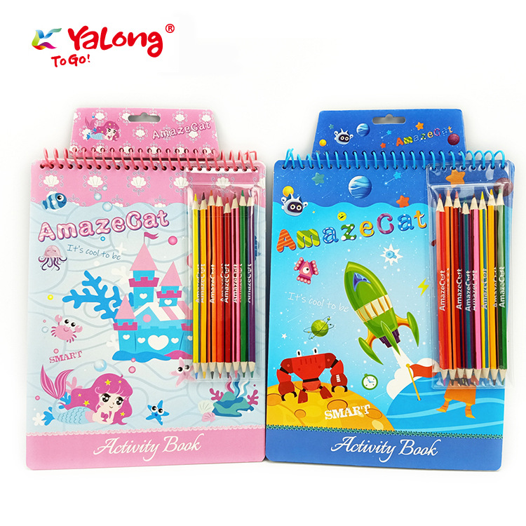 Cuaderno de Dibujo Escolar de PVC Set de 4