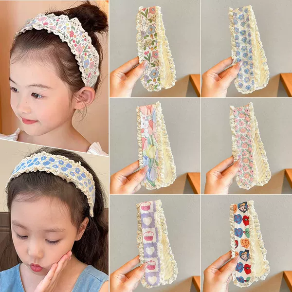 Sweet and versatile bangs patch, extended hair patch, high-end children's hair accessory, Korean-style high crown headband