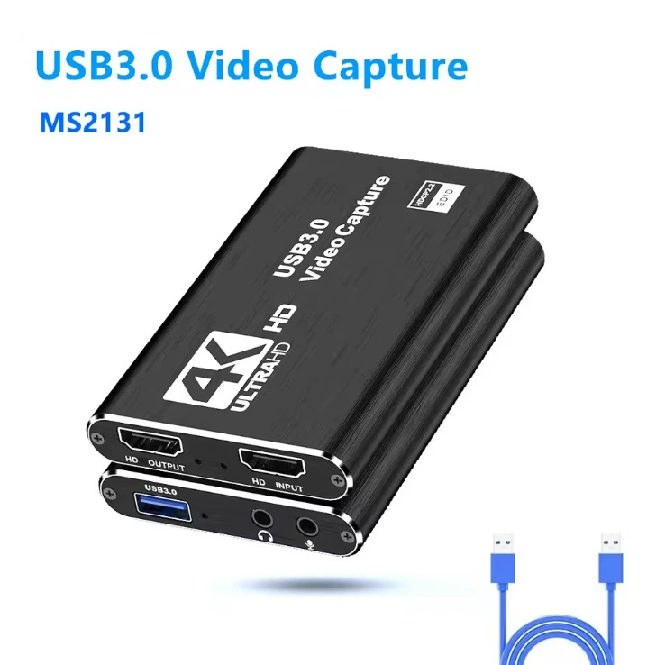 USB 3.0 карта захвата HDMI 4K для видеозахвата, карта для записи и трансляций, игровая карта захвата 1080P
