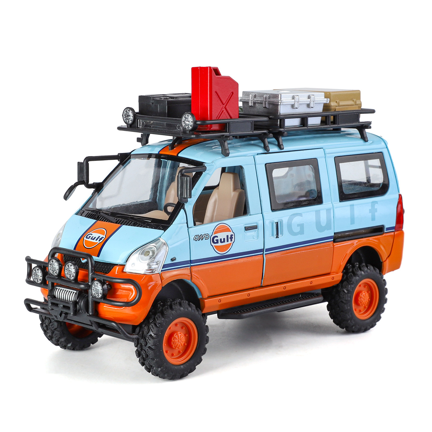 Modelo de coche de aleación de simulación a escala 1:24, versión todoterreno, con sonido y luz, juguete educativo para niños de cinco años