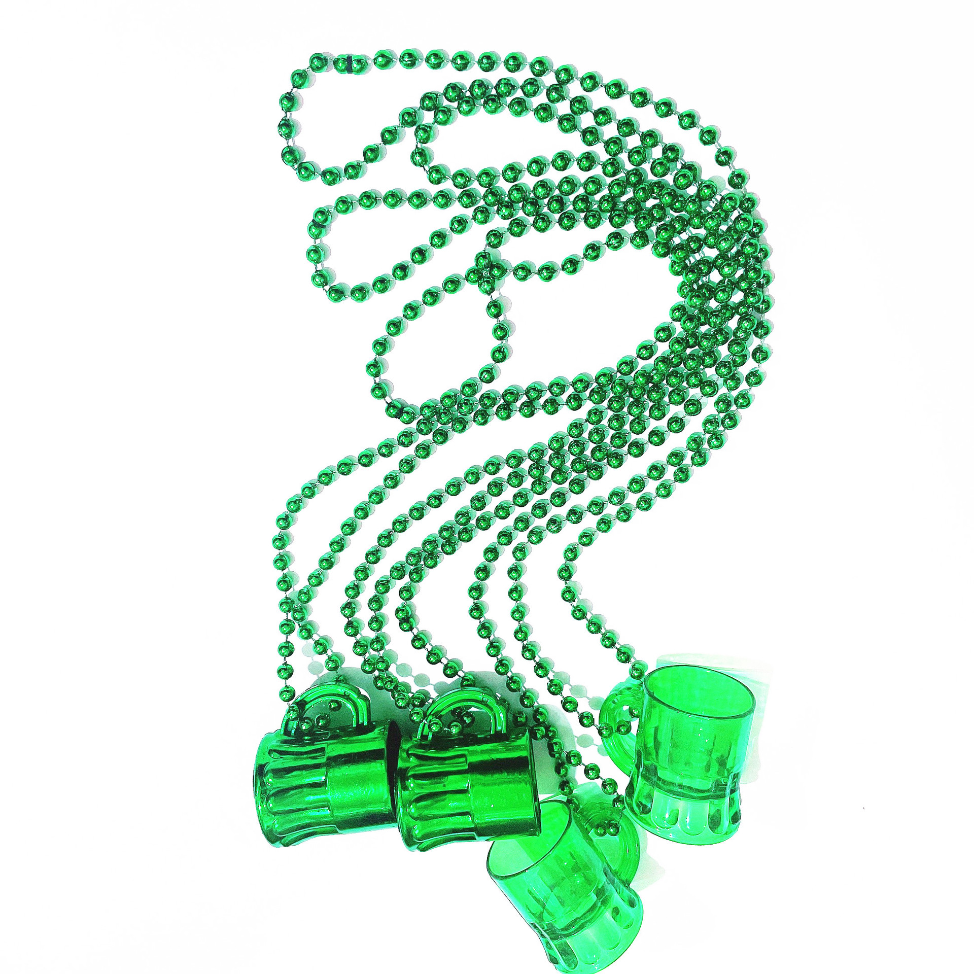 Collar de San Patricio Collar de día de Irlanda Cadena de cuentas de trébol Festival Carnaval Fiesta Cadena de cuentas Exclusivo transfronterizo