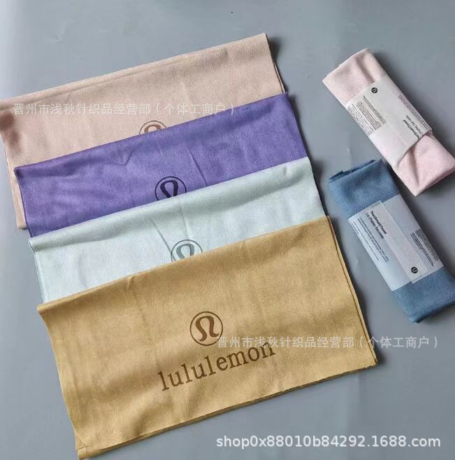 Lulu Yoga Towel Double-Sided Brushed Anti-Slip Sweat-Absorbent Sports Fitness Towel Lulu Towel Wholesale Dropshipping