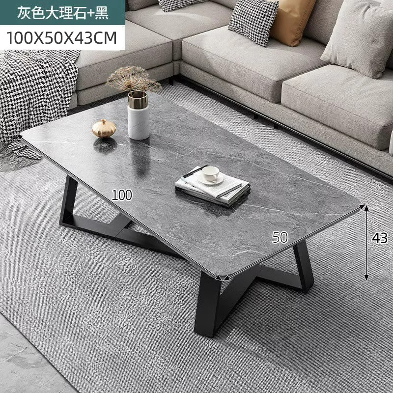 Mesa de té italiana de lujo sofá de sala de estar simple tabla de té de mármol pequeña mesa de estilo de casa pequeña mesa lateral