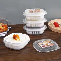 日本式玄米ごはん分入れ冷凍ケース冷蔵庫収納小弁当箱野菜果物保存ケースご飯収納ケース