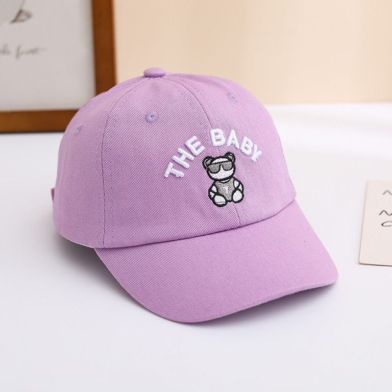 Children's baseball cap male and female baby sun protection sun hat Korean bear peaked cap outdoor travel hat wholesale