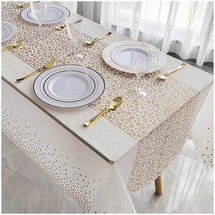 Amazon Dot Disposable Tablecloth Birthday Party Dessert Table Long Square Tablecloth Holiday Layout Tablecloth