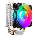 COOLMOON寒霜P2双铜管CPU风扇 台式电脑发光静音AMD风冷cpu散热器