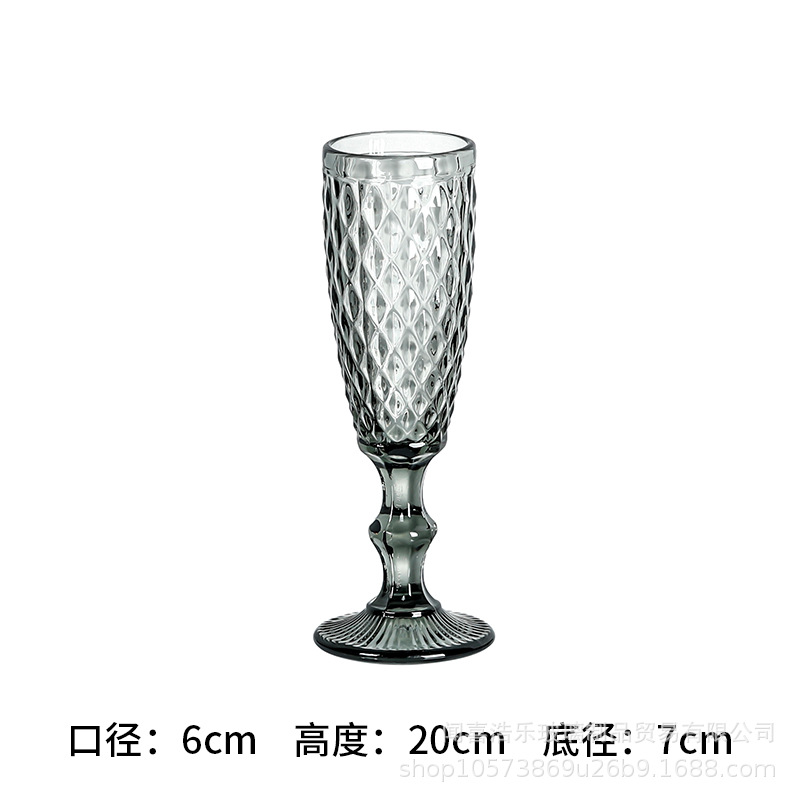 Copa de champán de diamante de hollín